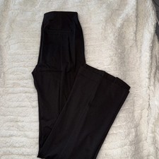 & Other Stories Split Hem Trousers Pants Black Zip Waist Size 2