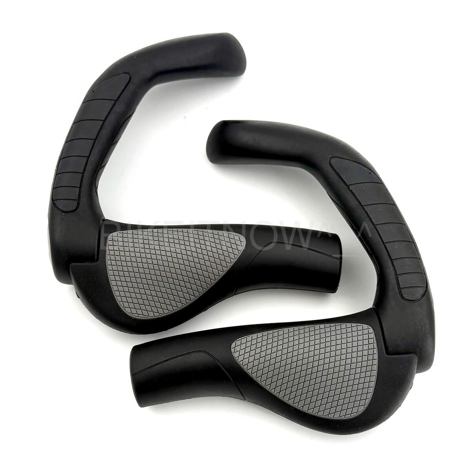 Large E-Touring Lock-On Grips ERGON GP5 Pair Black/Gray Fullsize Bar