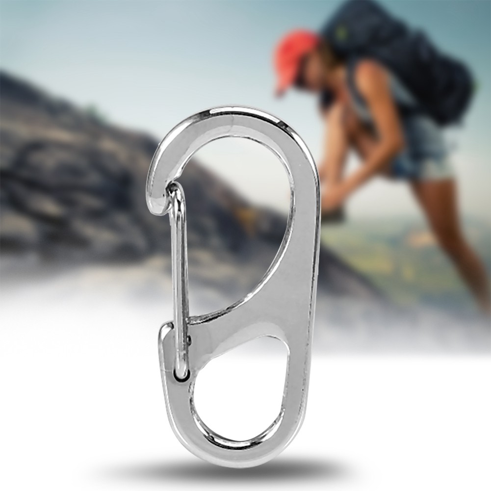 5pcs Portable Alloy Keyring Keychain Durable Quick Release Clip Hook Carabin