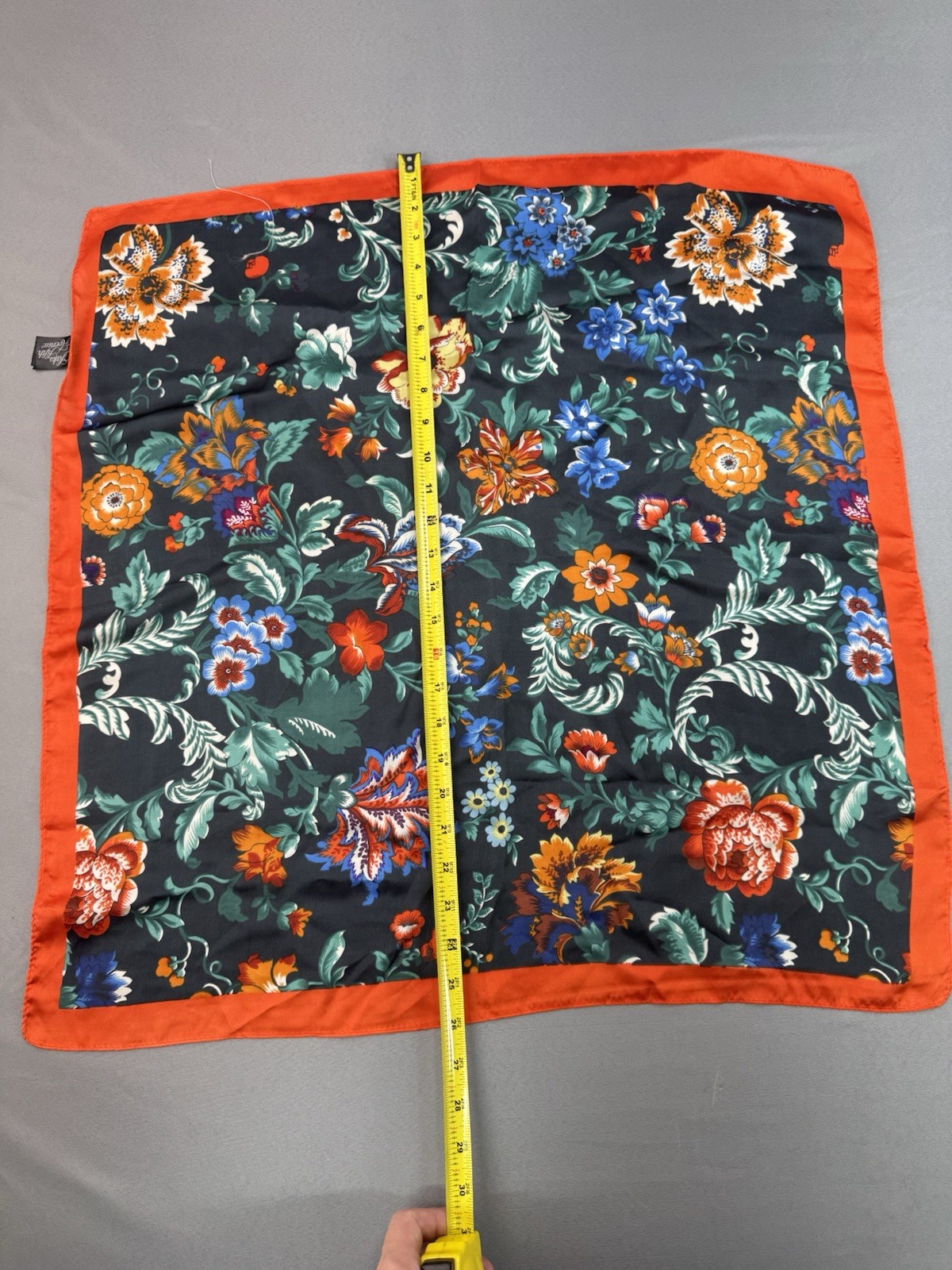 Saks Fifth Avenue Square Scarf Floral Print 26”x26” Small Scarf Bandanna