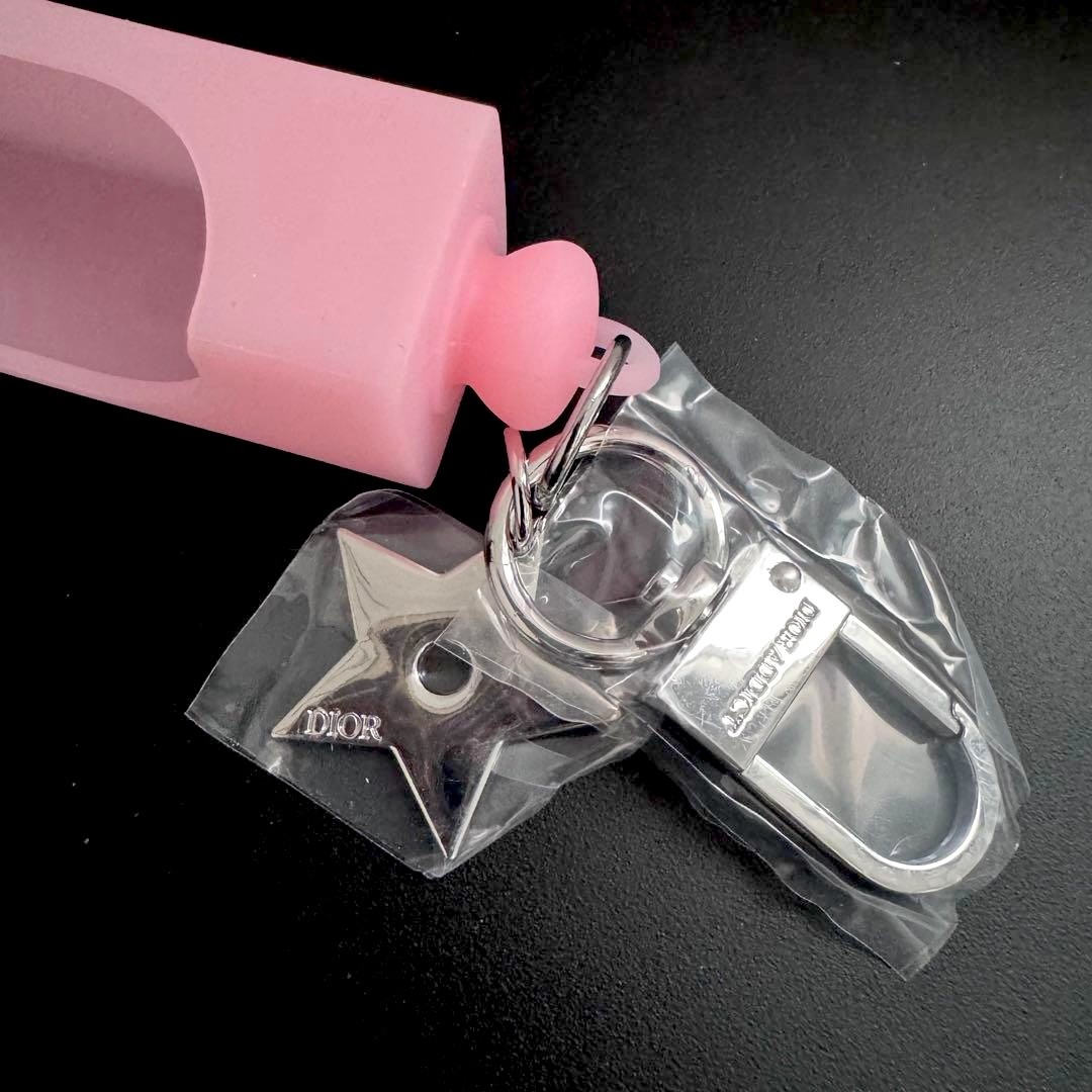 Dior Addict Lip Glow Oil Holder Pink Keychain Charm Case Only