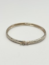 STERLING SILVER 925 6.75"BANGLE BRACELET 5.5mm 4.1g