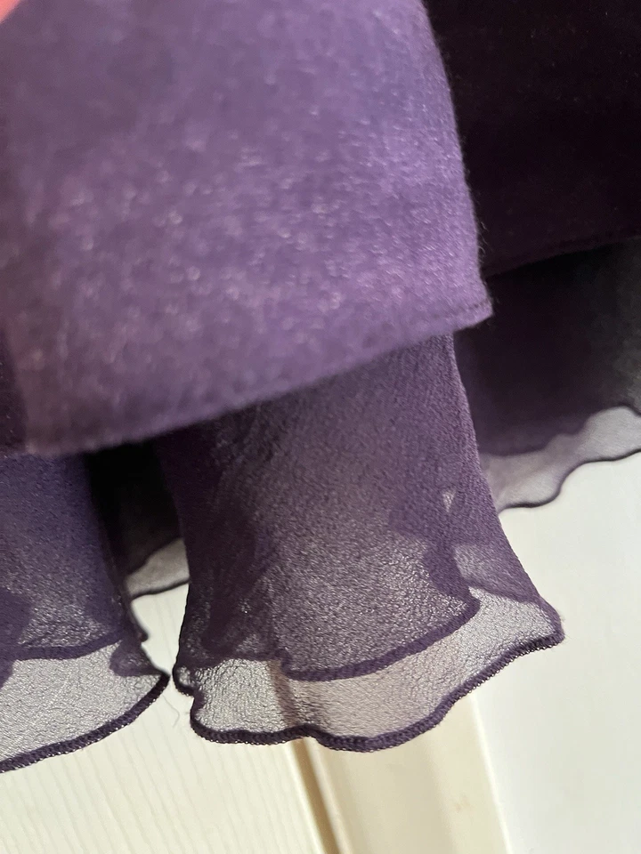 Monsoon Pink silk & Cotton embroidered A line skirt size 14 Midi A4 - Image 4 of 4