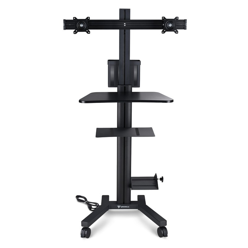 Yescom NexusX Commander Max Mobile PC Stand w/ Dual Monitor for Screen Up to 32"