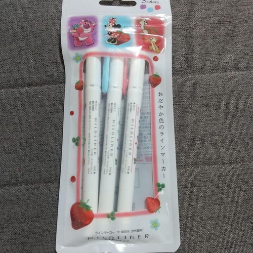 [Disney] Disney Mild Liner 3 Color Set Pen Minnie Stationery Second-Hand K