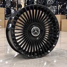 22 Mercedes-benz Gloss Black Forged Staggered Wheels 22x9 22x10.5 5x112 S Class