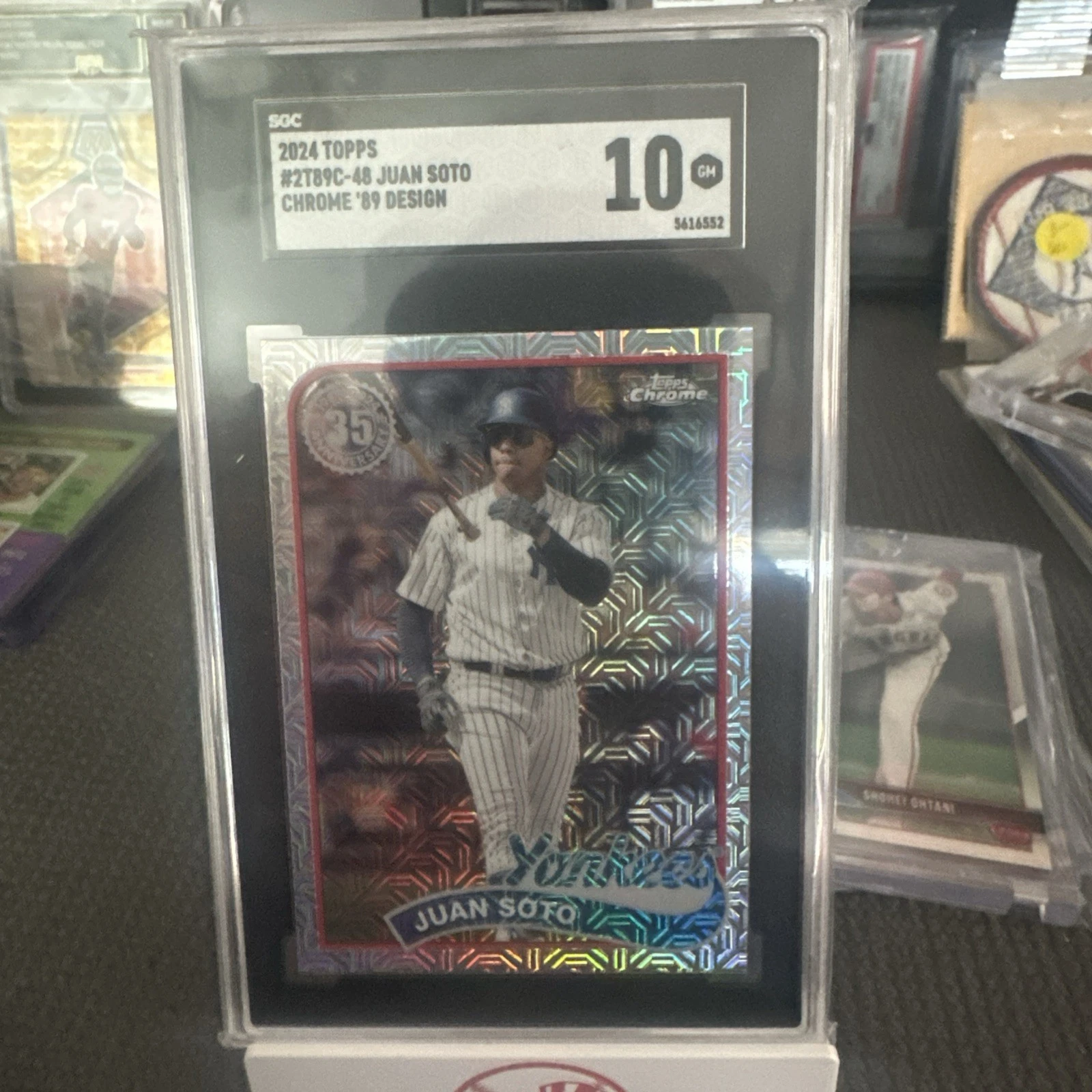 Deal for 2024 Topps Juan Soto 89 Topps Chrome Silver Pack Mojo #2T89C-48 SGC 10 Yankees