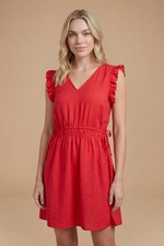 Dorothy Perkins Red Mini Dress Womens Daywear Dresses