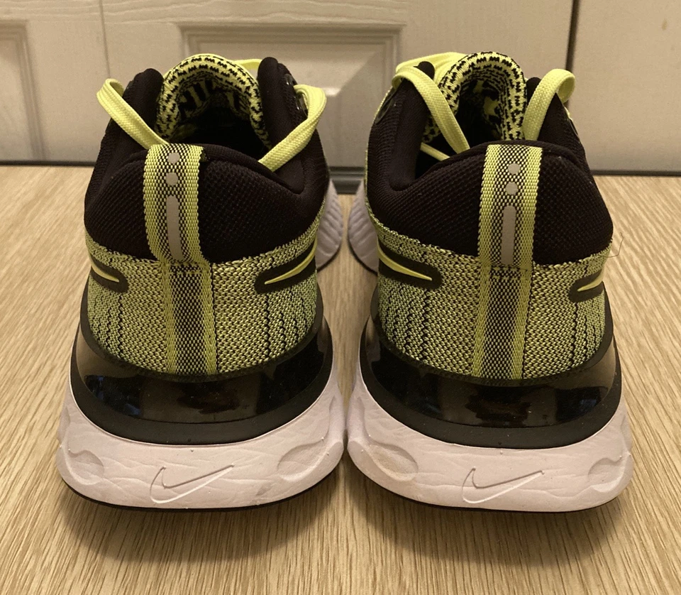 Nike React Infinity Run Flyknit Black/Lime:White Mens SZ-11 No Box New. - Image 3 of 4