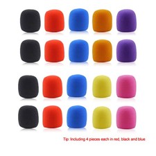 20Pcs Microphone Windscreen Pop Filter Sponge Foam Wind Shield Mic Cover