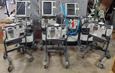 Lot of 7 Puritan-Bennett Ventilators (6) Model 840 (1) Model 800 W/ 802 Battery