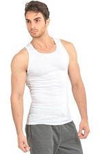 Knocker Men's 3 pc Tank Top Undershirts A-Shirt XL, 3 X-Large, White 3pc