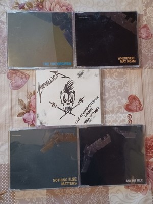 Metallica ~ 5 x CD Singles Black Album, Live, Nothing Else Matters, Sad But, 