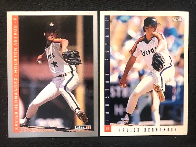 MLB - Xavier Hernandez 1993 Fleer & 1993 Score Baseball - Astros