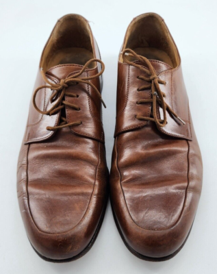 JOHNSTON & MURPHY Soft Brown Italian Oxford Lace Up Dress  display picture 3