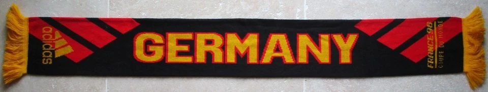 Echarpe ALLEMAGNE GERMANY Schal DEUTSCHLAND vintage World Cup France 98 Adidas - Photo 1/2
