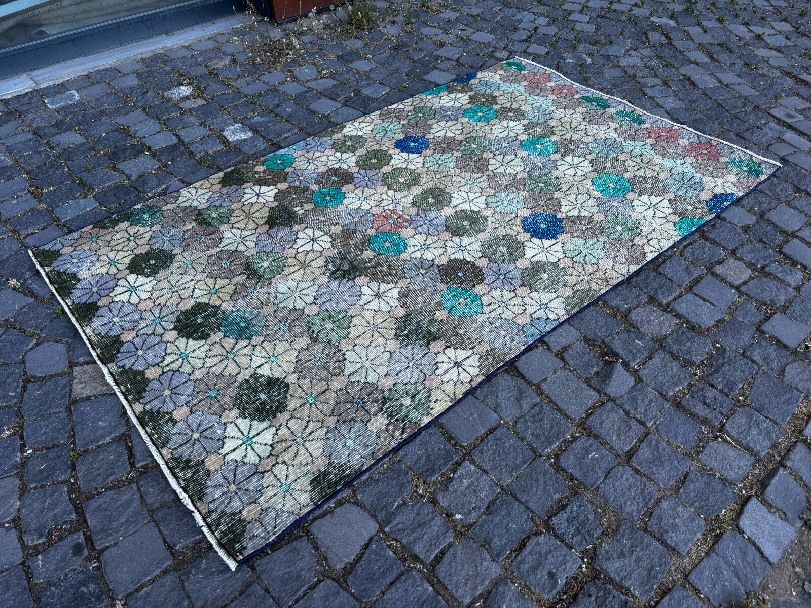 Handmade Wool Rug, Bohemian Area Rug, Turkish Vintage Rug, Home Rug 3,9 x 6,7 ft