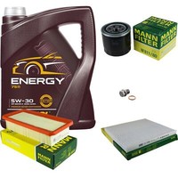 Mann Inspektionspaket 5 L Mannol Energy 5W-30 FüR KIA Rio II 1.4 16V 1.6 Cvvt