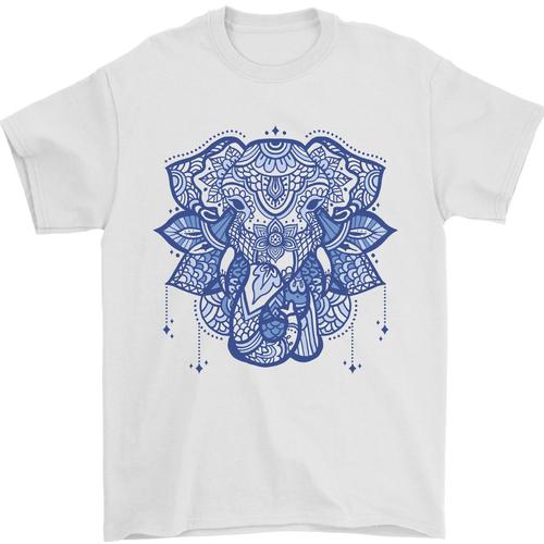 Camiseta De Hombre Elefante De Arte Mandala 100% Algodón - Imagen 90 de 90