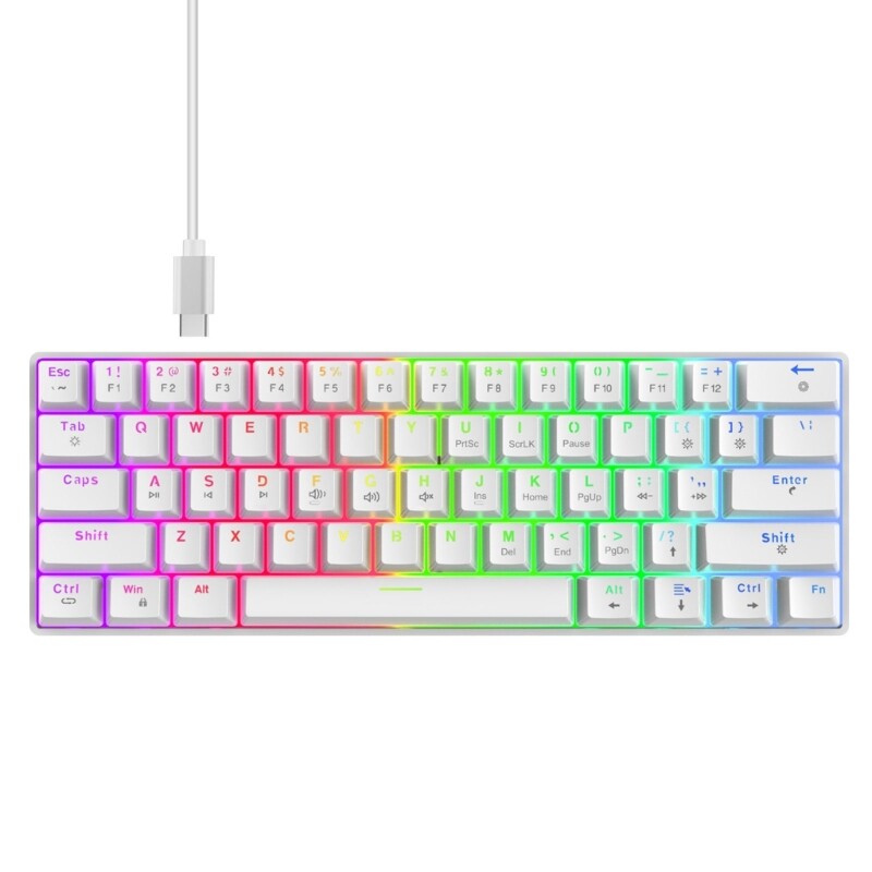 V900 61-Key Mechanical Keyboard with RGB Lighting and Hot-Swappable Keys