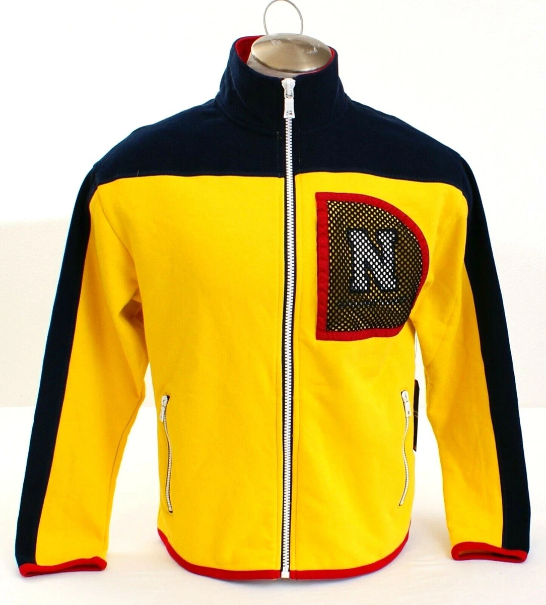 Nautica Lil Yachty Yellow Blue Block Full Zip Fleece Jacket