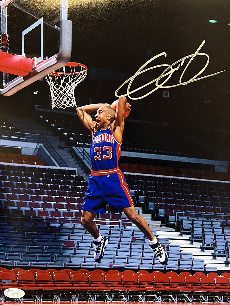 Grant Hill Signed (Rookie Dunk) Detroit Pistons 11x14 Photo JSA | eBay
