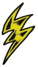 Lightning Bolt Iron On Patch Thunder Storm Electricity