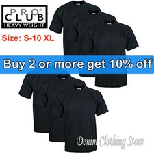 6 PACK PROCLUB PRO CLUB MENS HEAVYWEIGHT BLACK SHORT SLEEVE T SHIRTS COTTON TEE