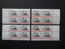 #1197 4c Louisiana Plate Block #27186 Matched Set  MNH OG VF