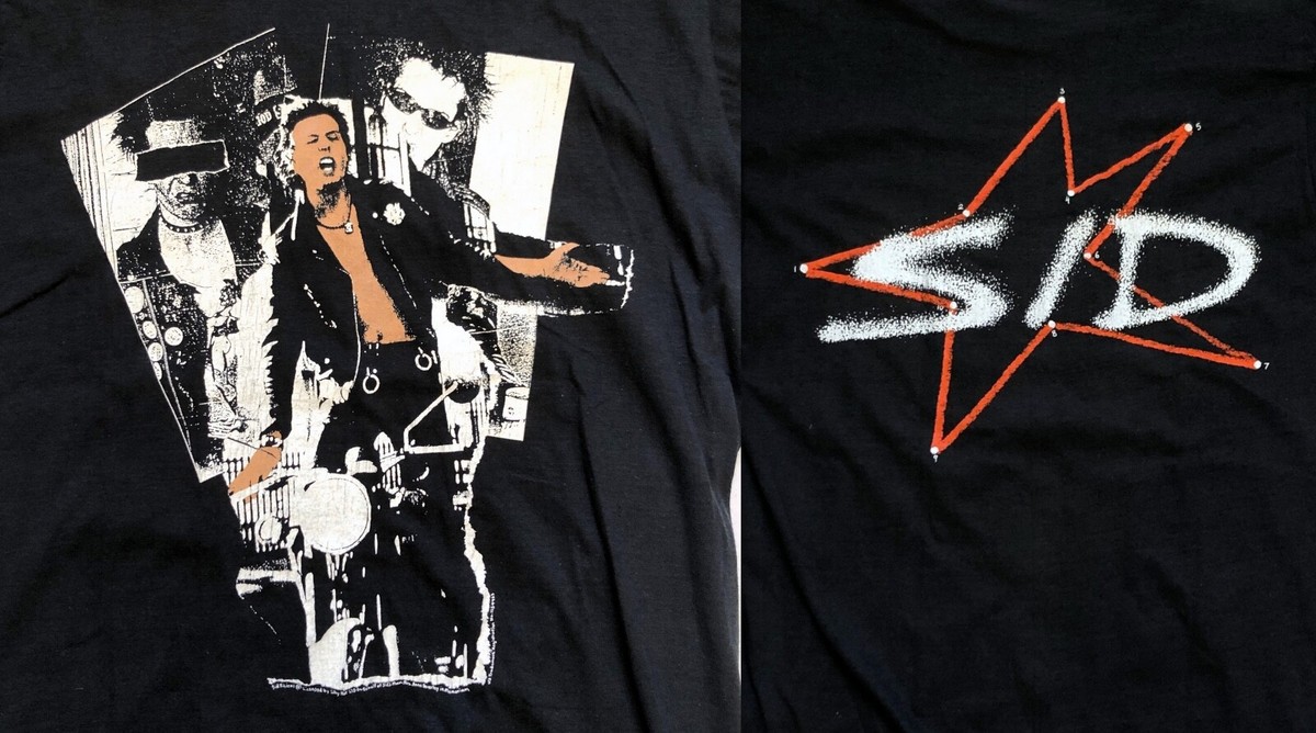 SID VICIOUS 80's VINTAGE T-SHIRT Sex Pistols PUNK ROCK Star LARGE