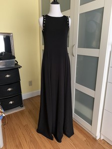 black dress with silver accents