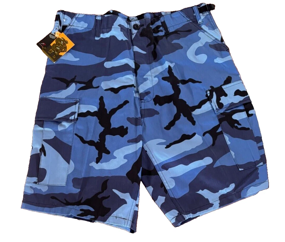 Pantalones Cortos de Carga Rothco Para Hombre Azul Ejército Camuflados Militar Talla Mediana 31-35 pulgadas Foto 2 de 4