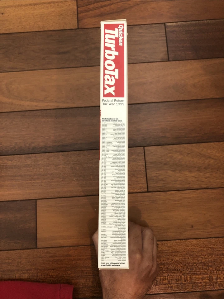 Quicken Turbotax 1999 Turbo tax 99. Original retail box. Genuine. - Image 4 of 4