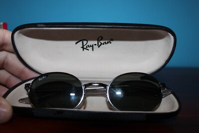 Ray Ban B&L USA W2187 Oval Sidestreet 90s Minimal Chrome Metal