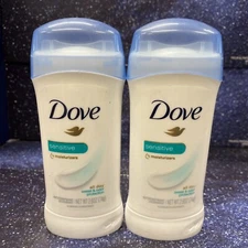 2 X Dove Sensitive Antiperspirant Deodorant-24 Hr 2.6 oz Exp Date: Read