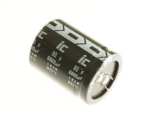  6pcs 6800uF 80V Radial Snap In Mount Electrolytic Aluminum Capacitor 85C 80VDC