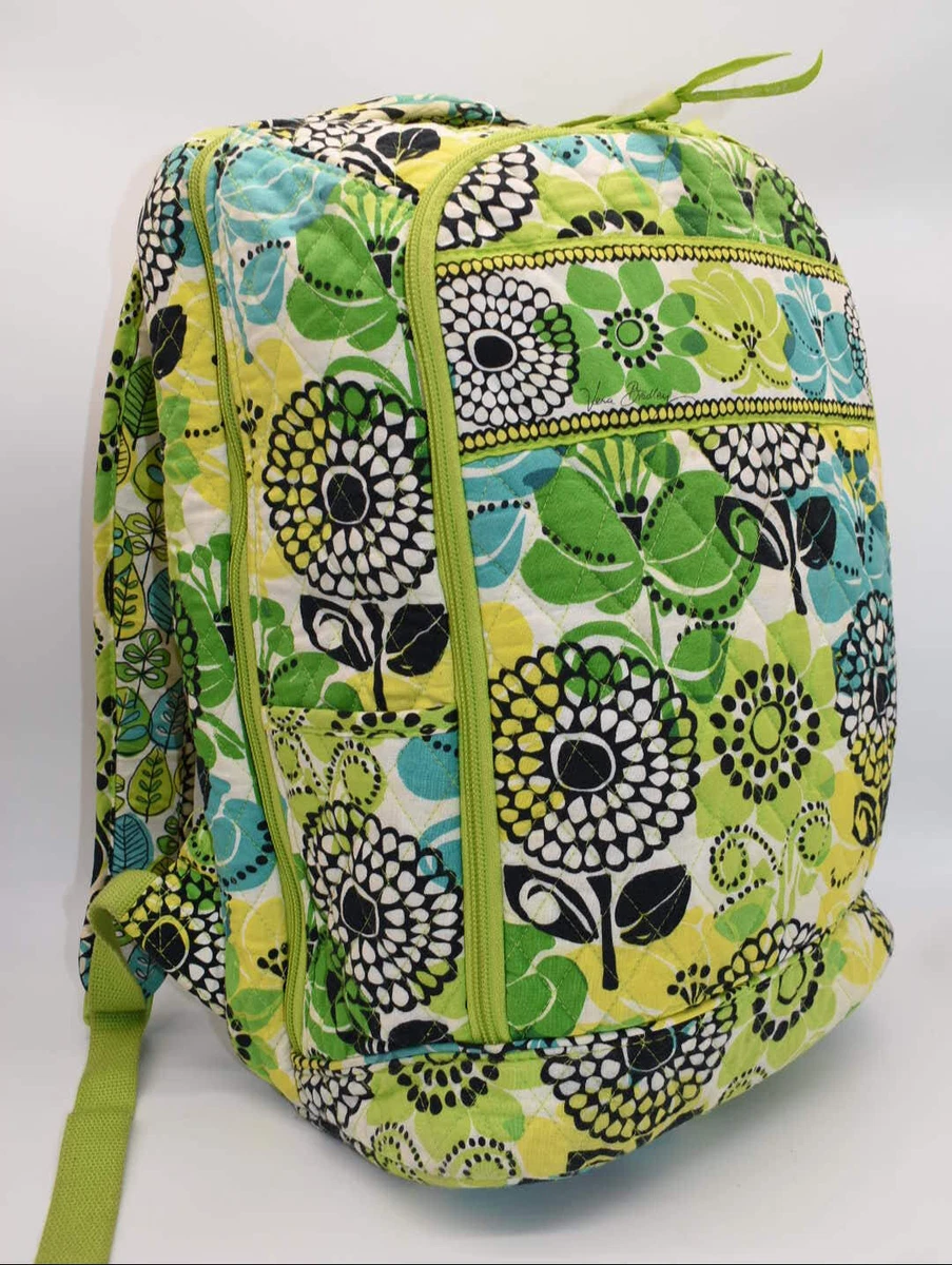 Vera Bradley Retired Limes Up Quilt Campus‎ Backpack School Weekender Travel Gym s-l400.jpg main image 2
