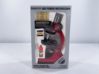 Vintage NIB Tasco 600 Power Microscope with Discovery Kit Model 9930 Toy Science
