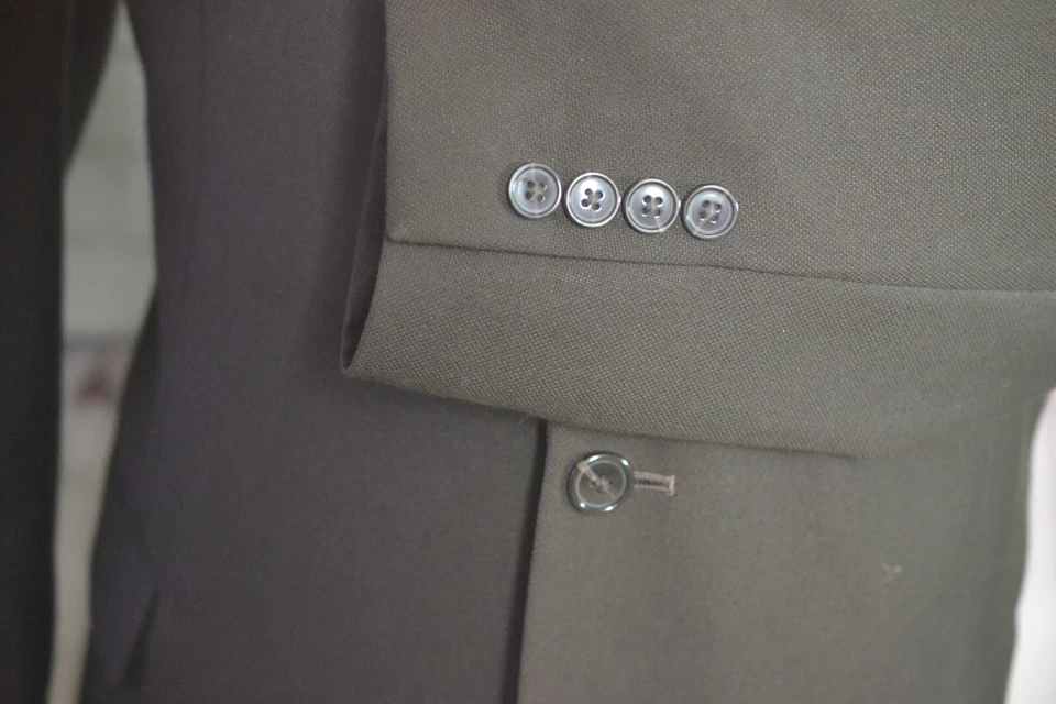 Croft & Barrow Hombres Marrón REG FIT 2 Botones Abrigo Deportivo Blazer Chaqueta TALLA 46R Foto 3 de 4