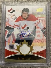 2016 Upper Deck Team Canada Juniors Gold Spectrum /199 Haydn Fleury Patch Auto