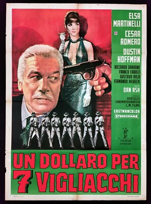 UN DOLLARO PER 7 VIGLIACCHI manifesto poster Dustin Hoffman Elsa Martinelli C34