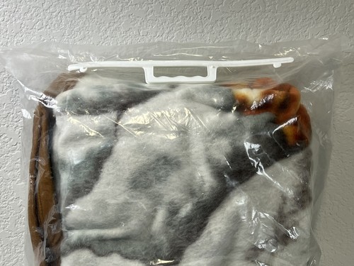 Vintage Revert Starlet Velour Woven Blanket Laying Tiger Print 57”x80” NIP - Picture 2 of 13
