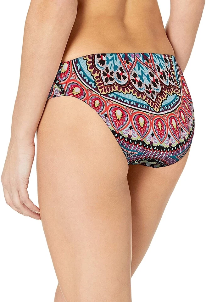 Parte inferior de bikini Kenneth Cole REACTION 175583 para mujer fruncida lateralmente hipster talla M Foto 2 de 3