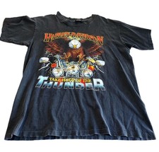 Vintage Harley Davidson T-Shirt 1992 Take Hold Of The Thunder, Men's Large.