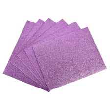 Dunkellila Glitzer EVA Schaumstoff Platten 11 x 8 Zoll 2 mm dick für Handwerk DIY 6 Stück