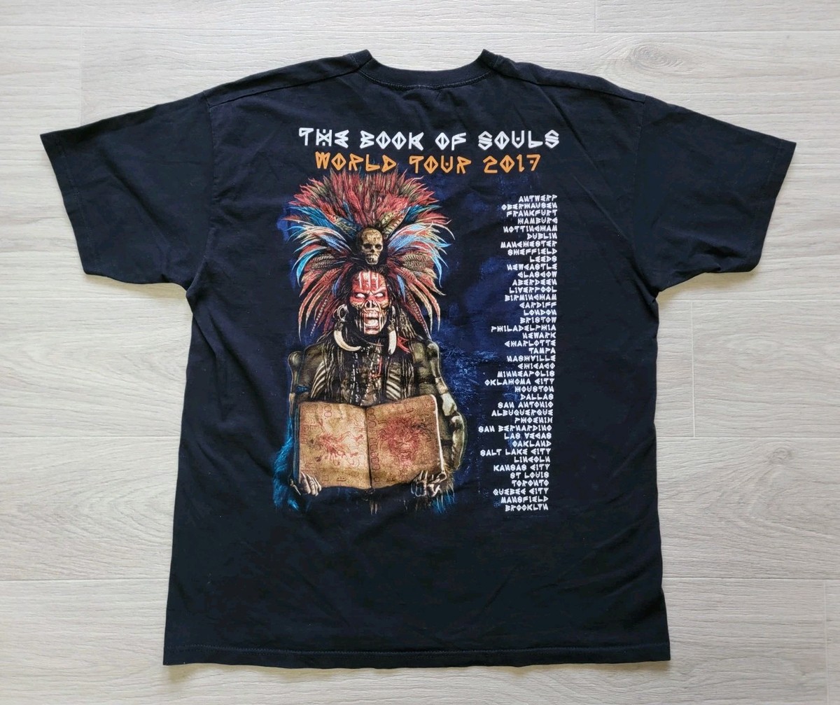 IRON MAIDEN Original 2017 BOOK OF SOULS World Tour EVENT Men T