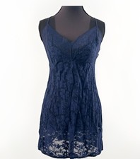Victorias Secret Navy Lace Mini Dress Adjustable Medium