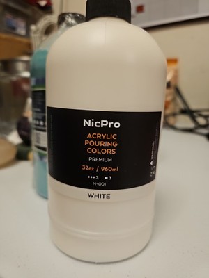 Nicpro Pouring Acrylic Paint 32oz. White