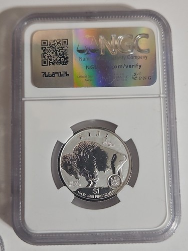 2023 FIJI Fractional Buffalo Set .999 Silver * NGC Reverse PF70 First Day Issue - Picture 5 of 9
