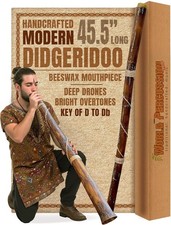Unique Fire-Etched Didgeridoo with Beeswax Mouthpiece For Beginners